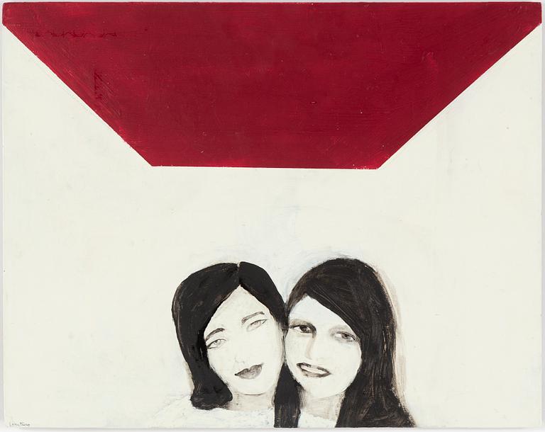 LENA PÅRUP, mixed media on panel signed.