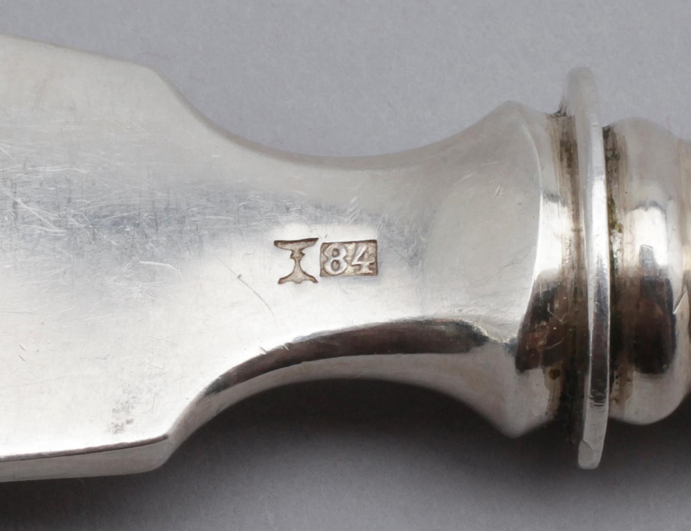 FISKSPADE, silver, Ryssland, 1900-talets första hälft. Vikt ca 143 gram.