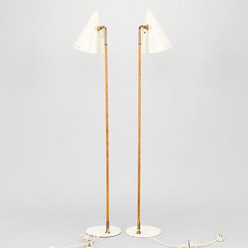 Paavo Tynell, a pair of mid-20th century K10-10 floor lamps for Taito Finland.