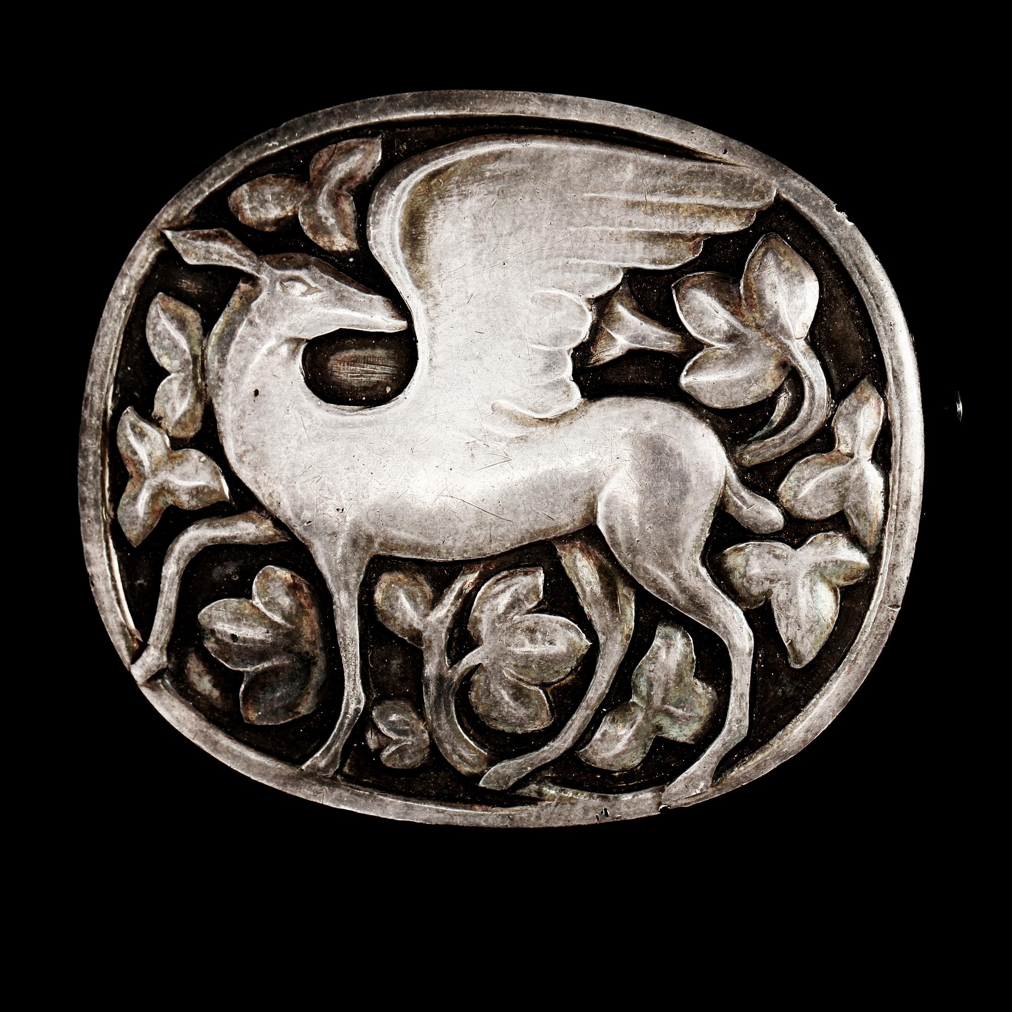 BROSCH, sterlingsilver, Georg Jensen, Danmark. Vikt 21,4 g.