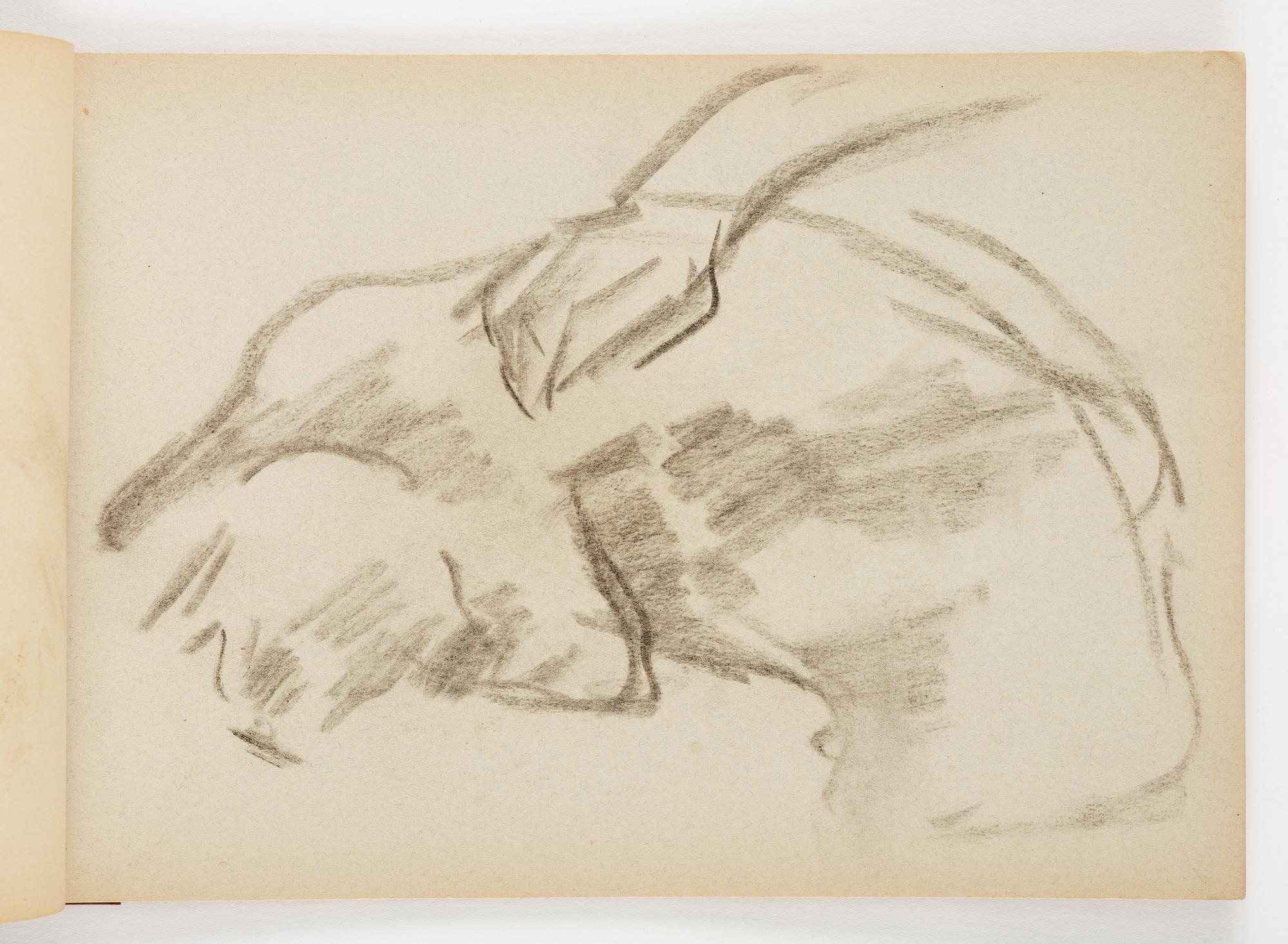 Lotte Laserstein, 3 skissblock med teckningar.