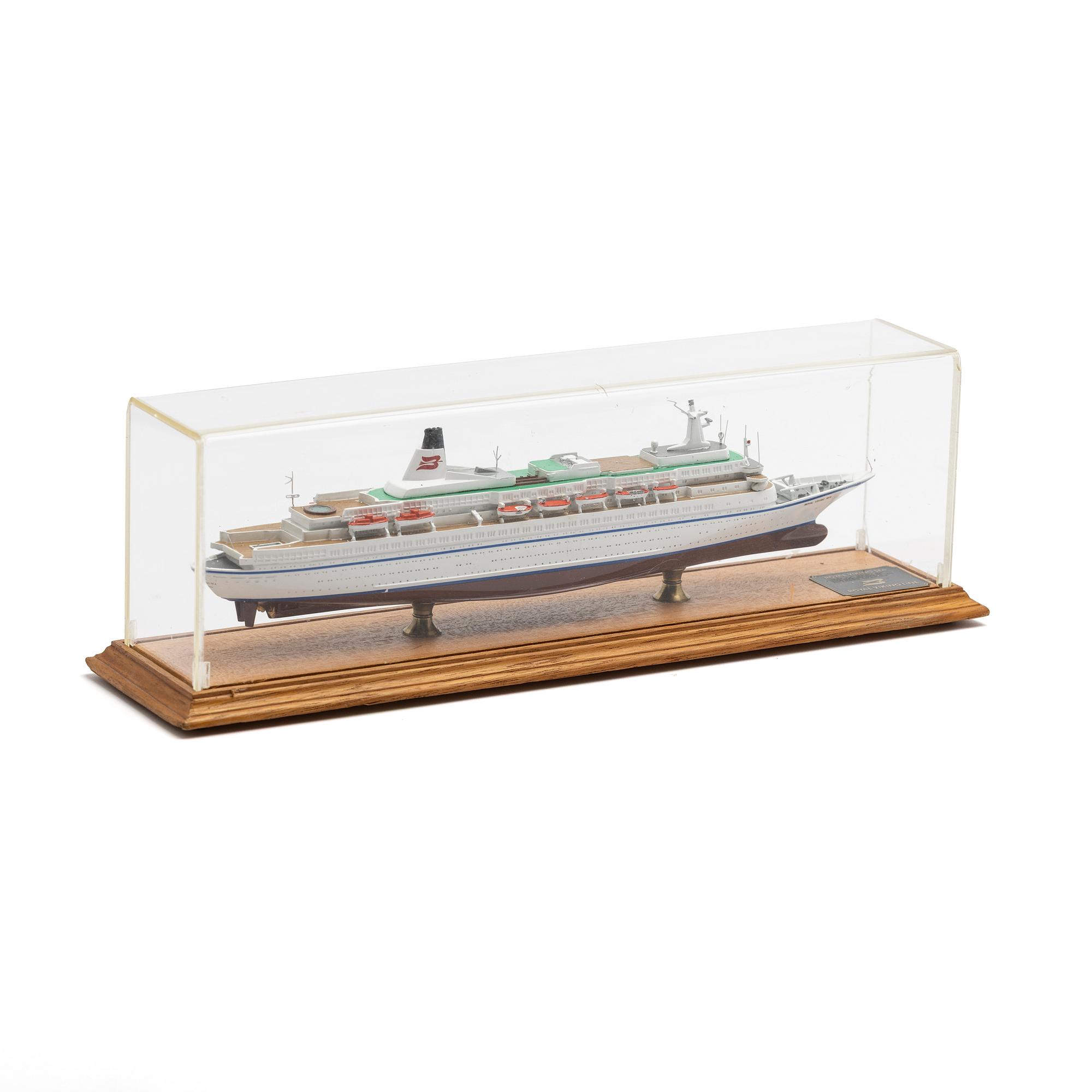 Royal Viking Sea ship model.
