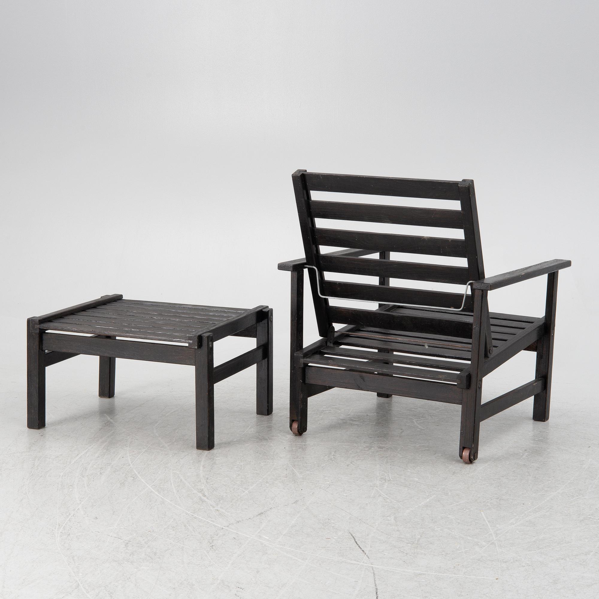 Elsa Stackelberg, garden furniture group, 8 pieces, Fri form AB, Edsbruk.