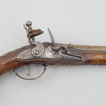 Flintlock pistols, a pair, signed Penterman, Utrecht, early 18th century.