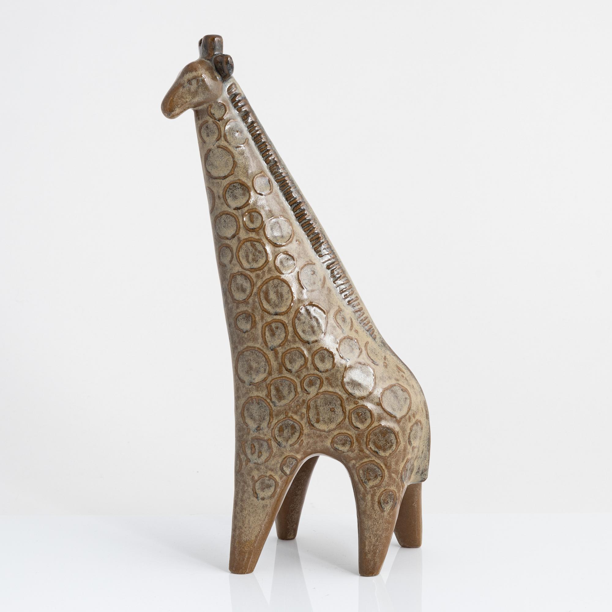 Lisa Larson, figurin, "Giraff", ur serien "Stora Zoo", Gustavsberg.