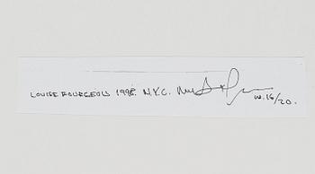 Mathias Johansson, "Louise Bourgeois, 1998, N.Y.C.".