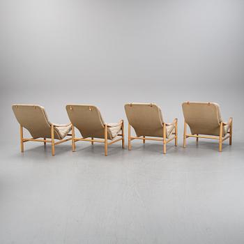 Four 'Junker' easy chairs by Bror Boije for Dux, second half of the 20th Century.