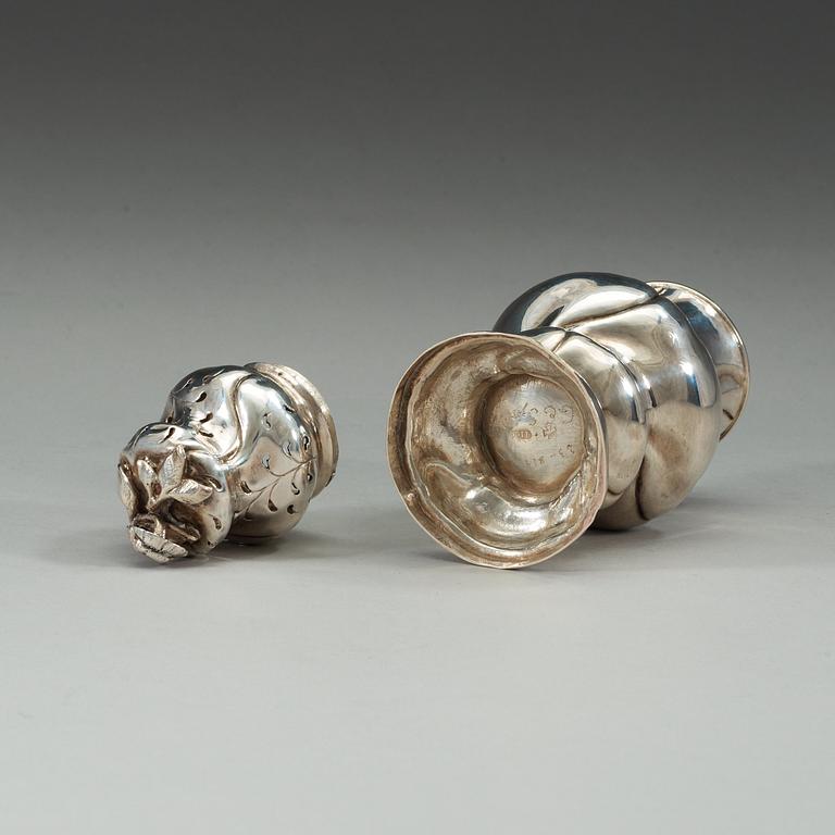 A Baltic 18th century silver sugar-caster, makers mark of Jacob Johann Öhrmann (1775-1816), Reval.