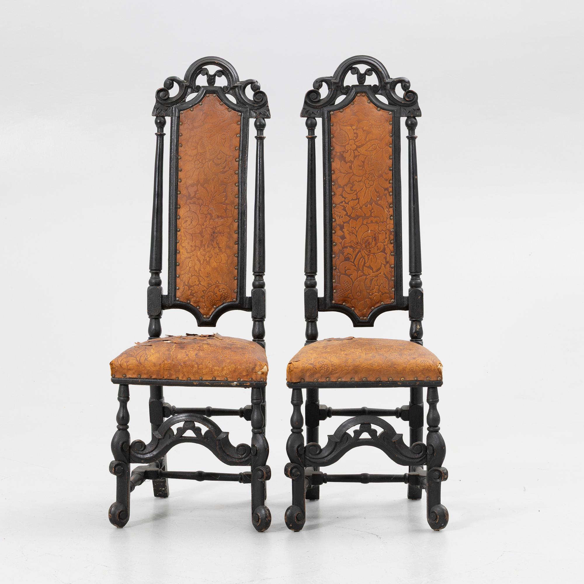 Chairs, 2+4, 18th and 19th centuries.