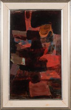 Simo Ruokokoski, blandteknik på kartongskiva, signerad och daterad -68.