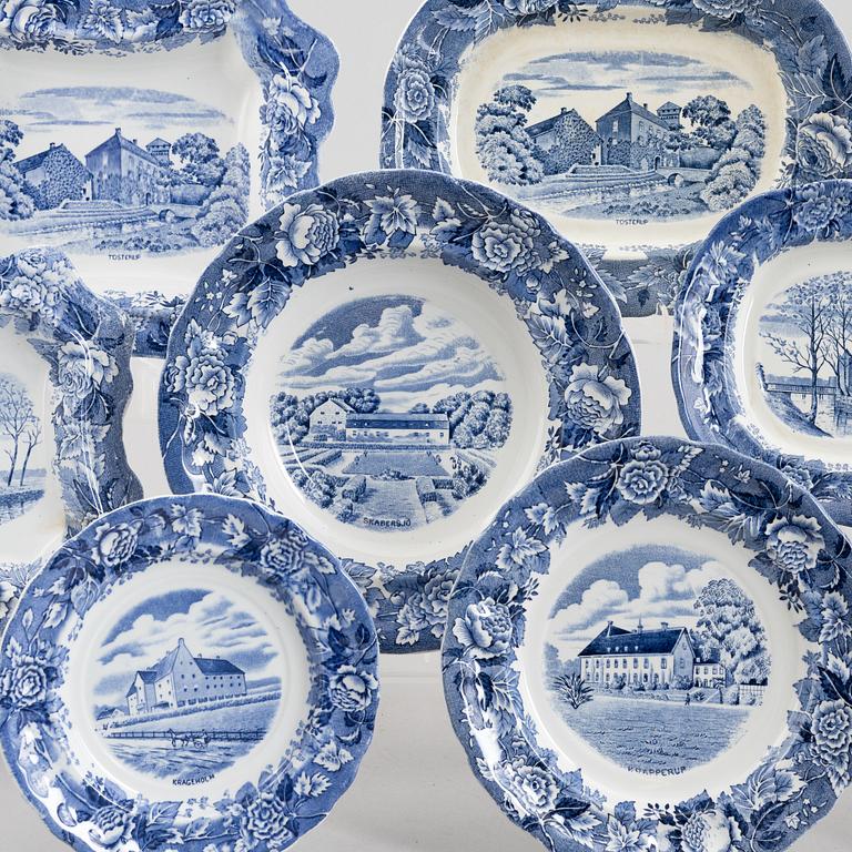 A 63-piece creamware dinner service, "Skåne", Rörstrand, around 1900.