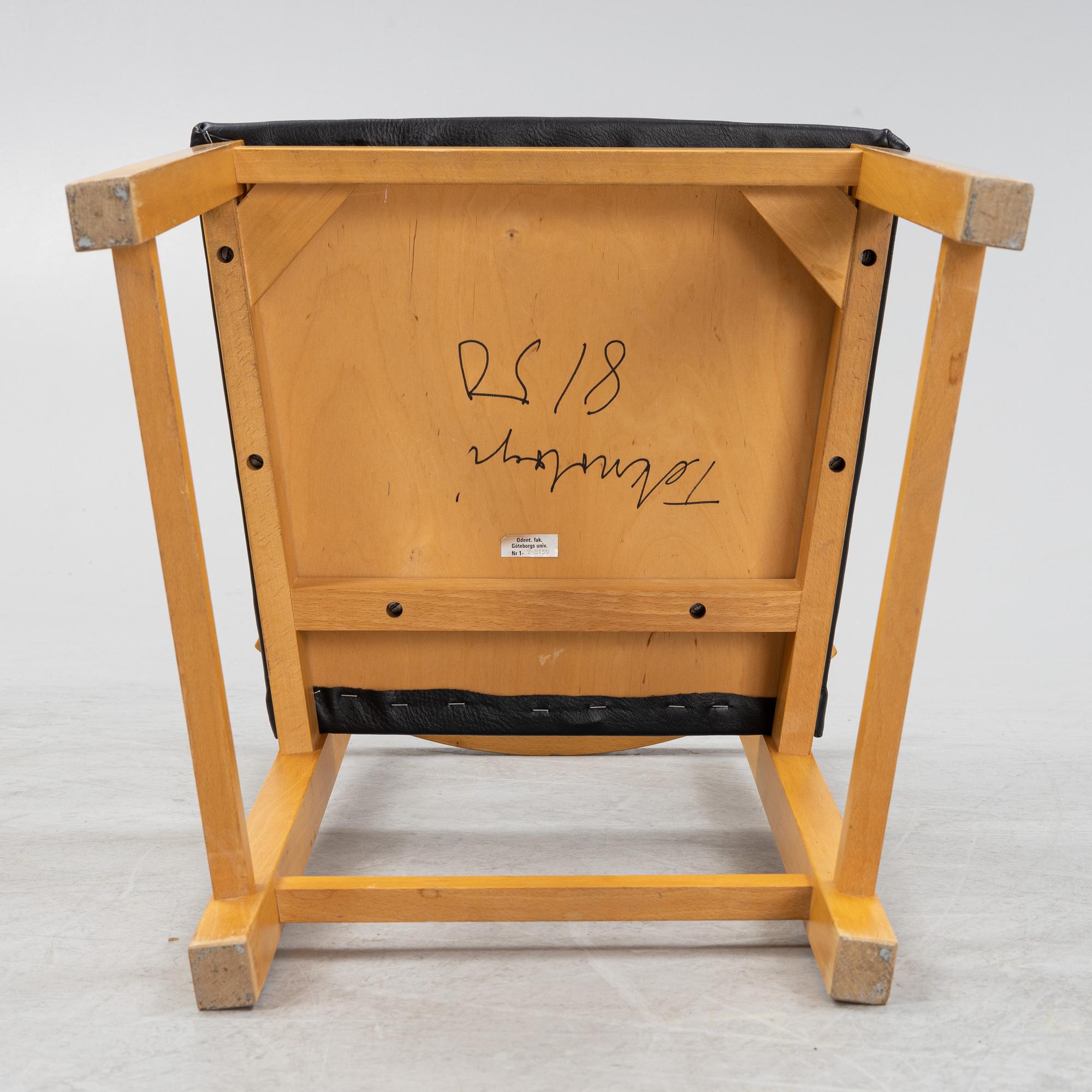 Hans Kempe & Lars Erik Ljunglöf, five versions of model 'HI-28' chairs, Hi Gruppen, second half of the 20th century.