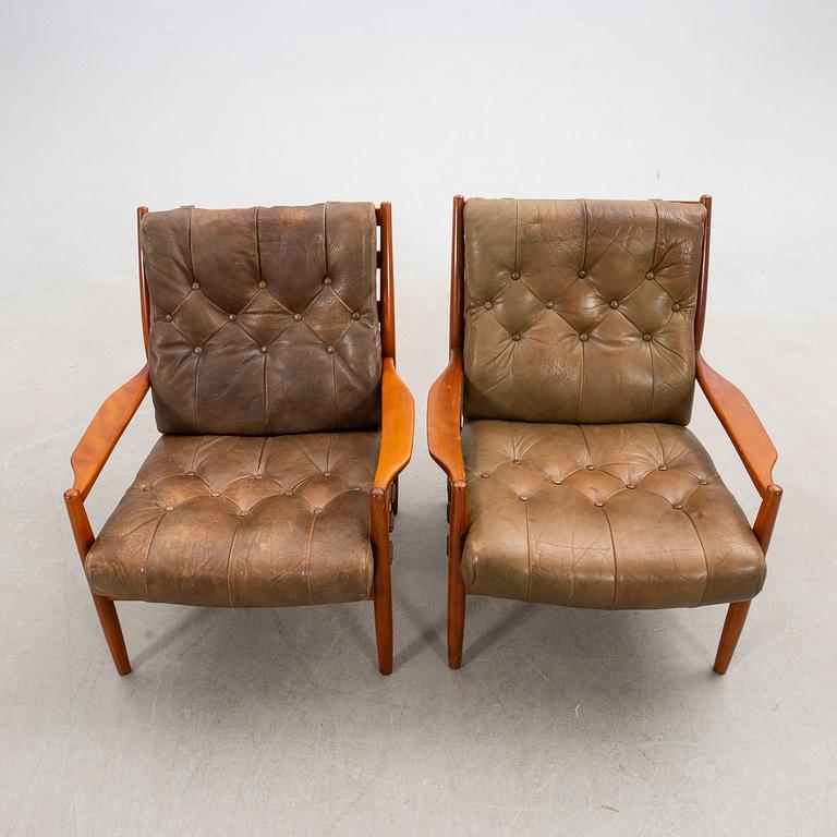 Ingemar Thillmark, fåtöljer, ett par, "Läckö", OPE möbler, 1960-tal.