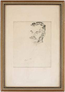 Axel Fridell · AXEL FRIDELL, torrnål. Signerad.