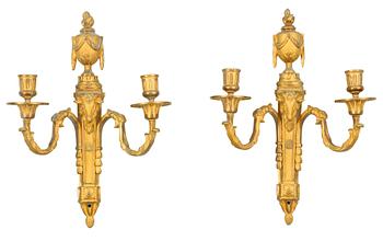 373. A PAIR OF WALL CHANDELIERS.
