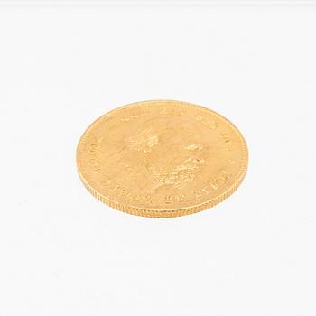 Gold coin 10 guilders 1875 Netherlands Willem III.