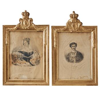 1315. A pair of Gustavian late 18th century frames.