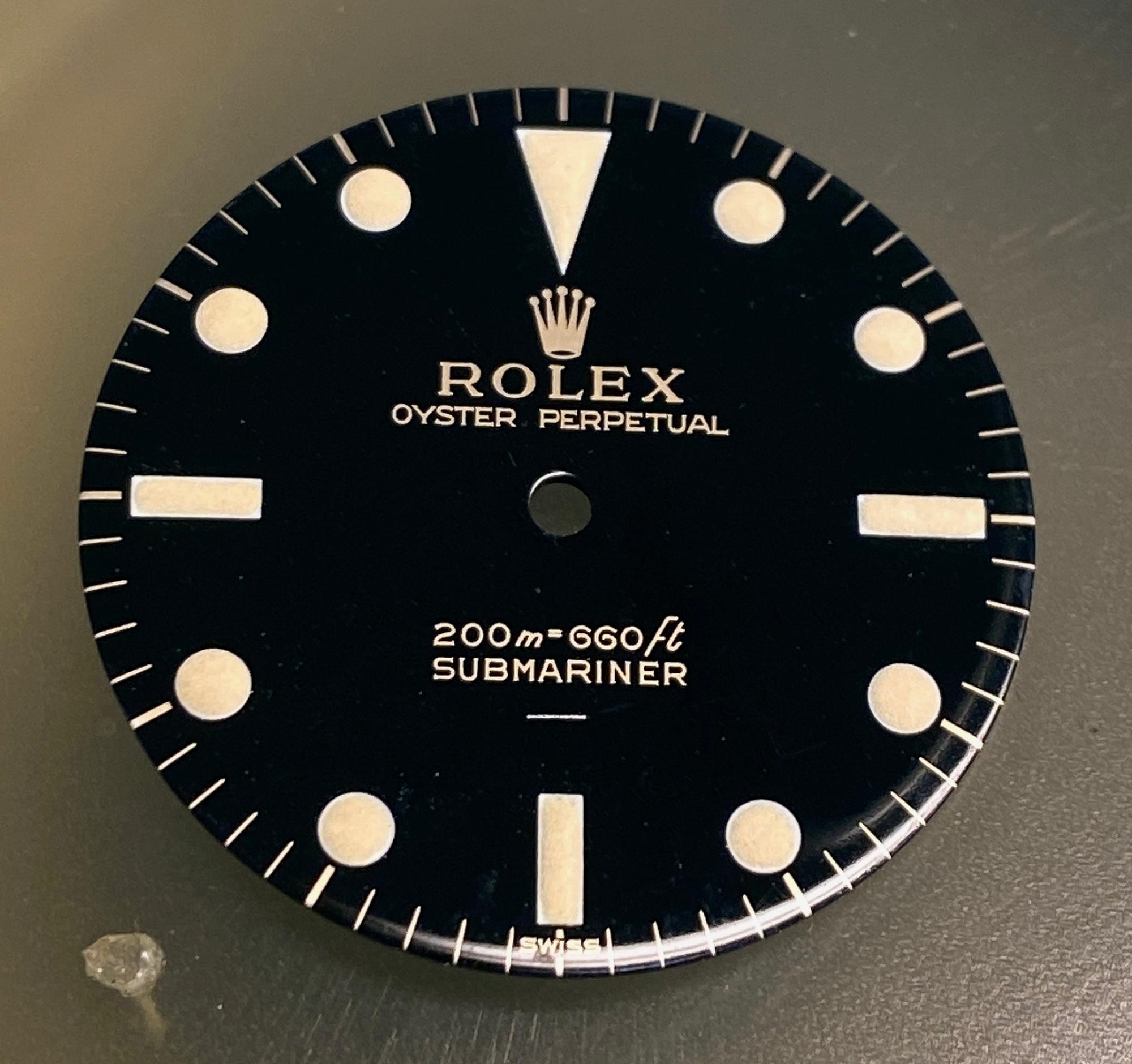 Rolex, Submariner, "Underline, Gilt, Swiss only, Pointed crown guards", "Provenance Rodriquez Messina", ca 1963.