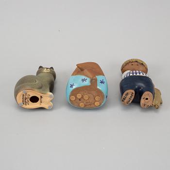 Lisa Larson, a group of six stoneware figurines, including K-Studion, Gustavsberg.