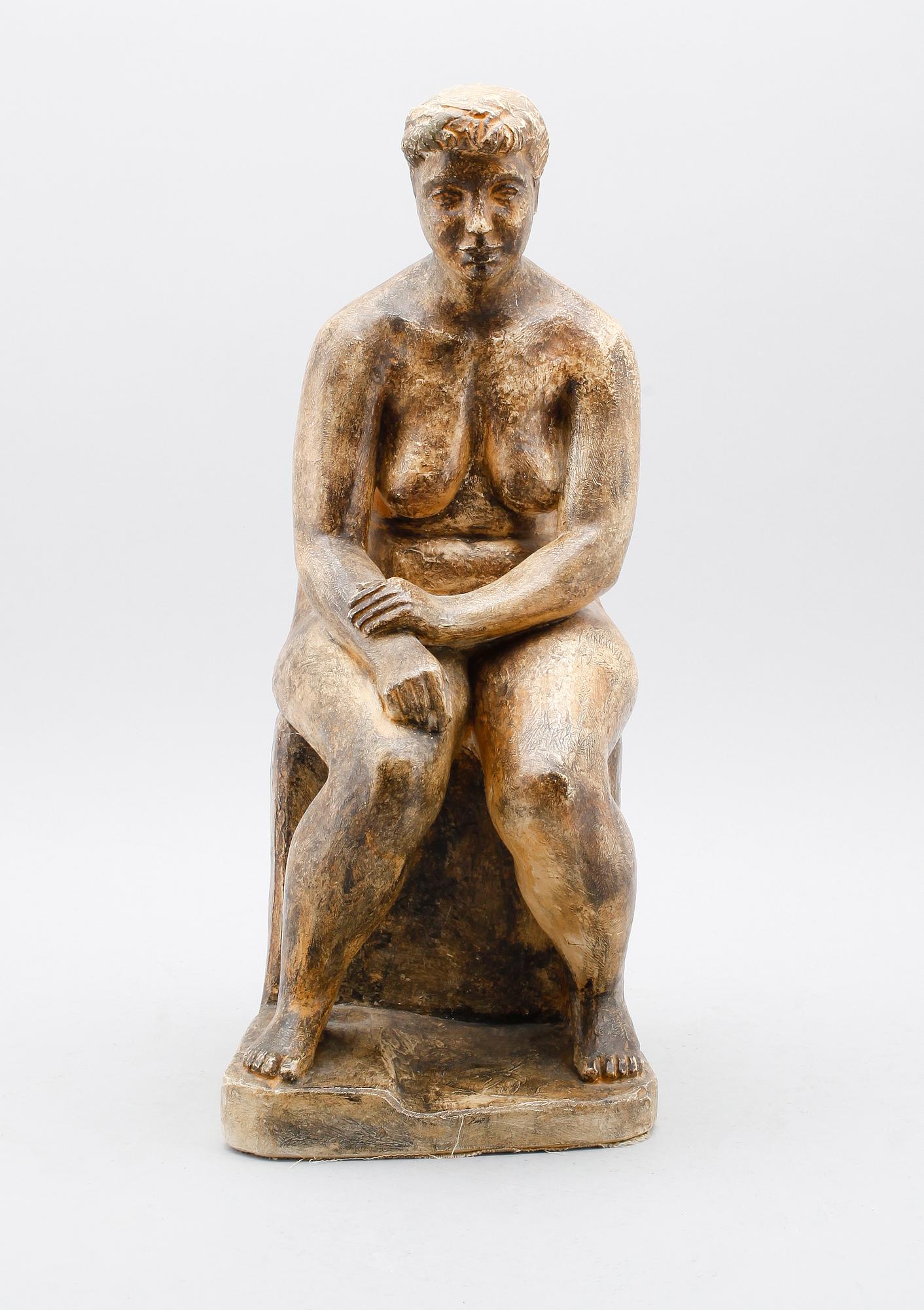 THURE THÖRN, skulptur, gips, signerad och daterad -53.