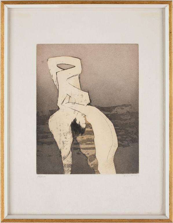 DOROTHEA TANNING, färgetsningar, 2 st, signerade och daterade 93/100.