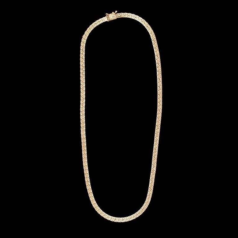 COLLIER, 18 k guld, fantasilänk. Vikt ca 19 gram.