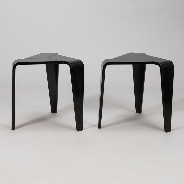 MARKE NISKALA-LUOSTARINEN, a pair of mid 20th century 'Tabouret' stools for Oy Stockmann Ab, Keravan puusepäntehdas.