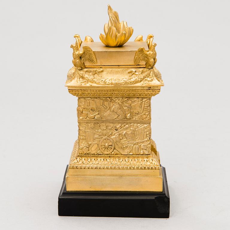 CANDLESTICK/CASSOLETTE, ormolu, France early 19th century.