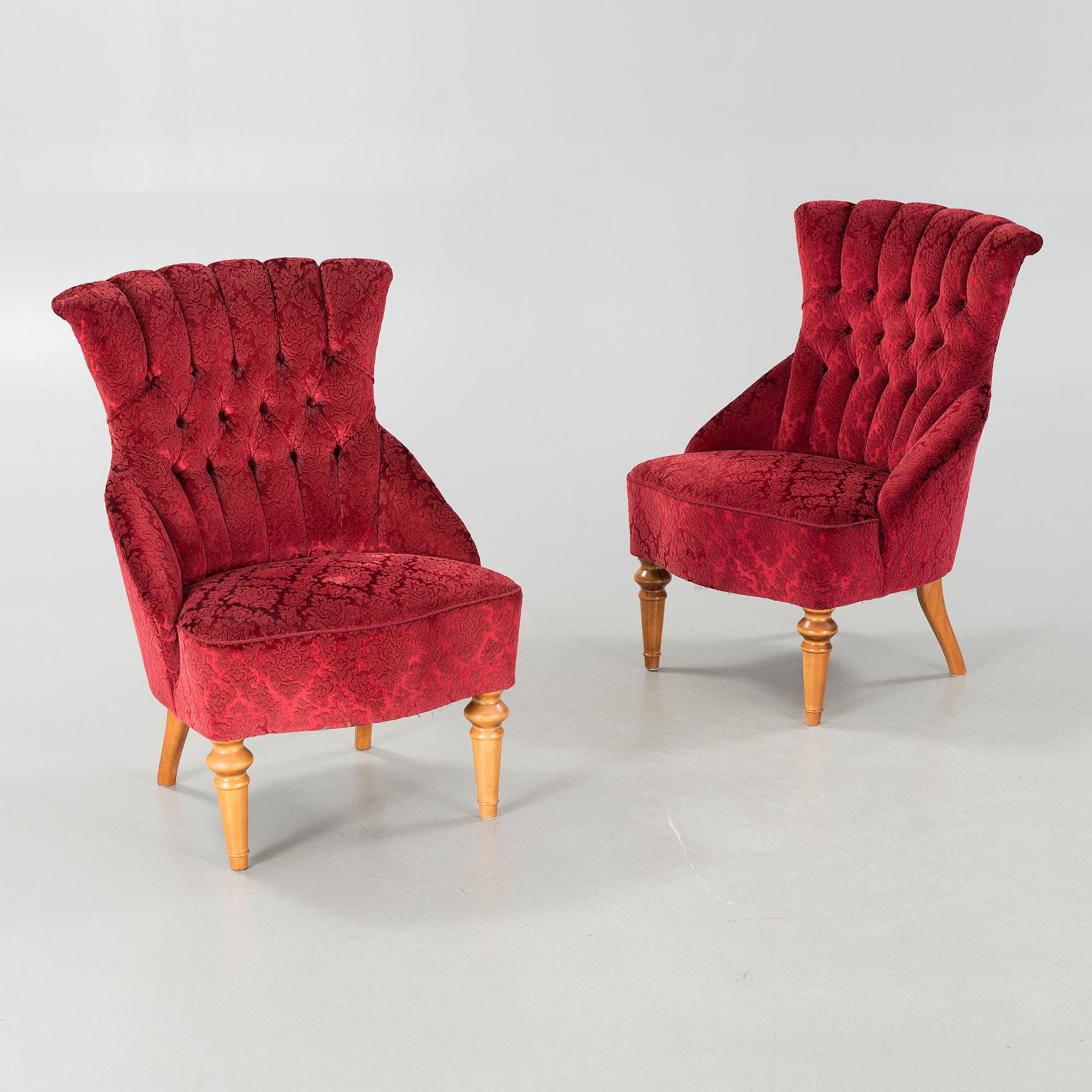 A pair of mid 20th century chairs.