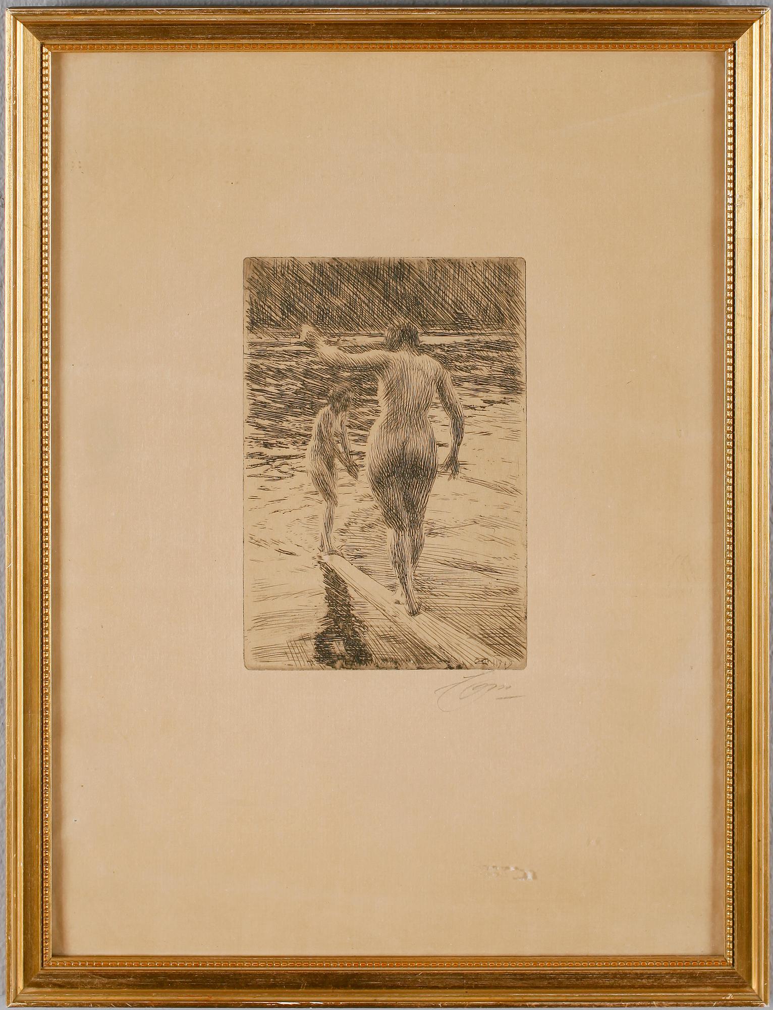ANDERS ZORN, etsning, signerad med blyerts.