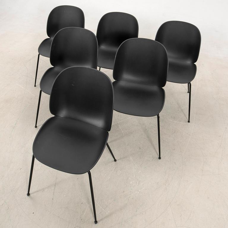 GamFratesi, chairs 6 pcs, "Beetle Dining Chair" for Gubi. Denmark 21st century.