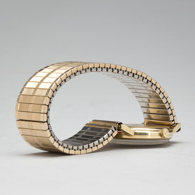 ARMBANDSUR, herr. Omega Genève. 14K guld.