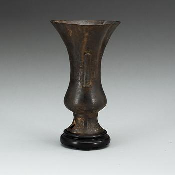 An archaistic bronze vase, presumably Ming dynasty.