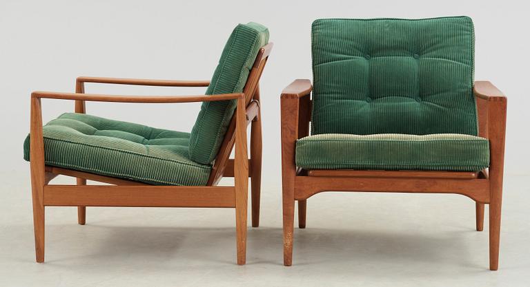 FÅTÖLJER, ett par, etikettmärkt Danish Furniture Control,  Danmark, 1900-talets mitt.