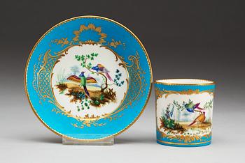 A 'Sèvres"' cup and saucer, 18th Century.