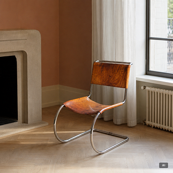 Ludwig Mies van der Rohe, Chair, "MR10", Thonet, likely 1970s.