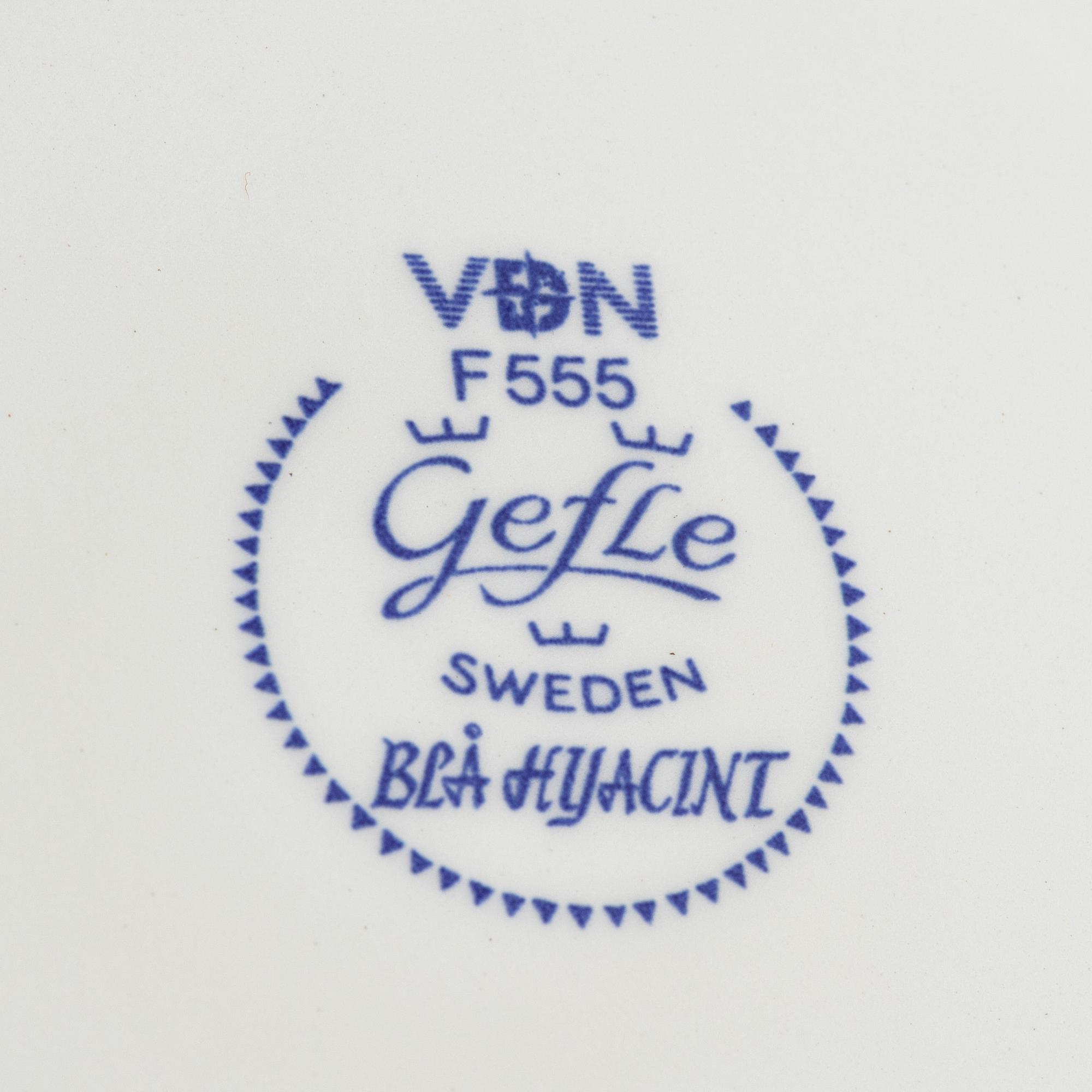 Arthur Percy, teservis, "Blå hyacint", 8 delar, Arthur Percy, Gefle.