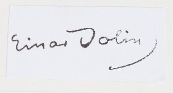 Einar Jolin, blyerts på papper, stämpelsignerad a tergo Einar Jolin.