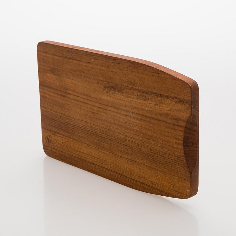 A cheese dome on a teak tray, Backman Finland.