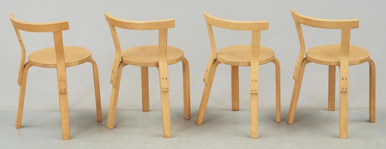 BORD samt STOLAR 4 st, modell 68, Alvar Aalto, Artek.