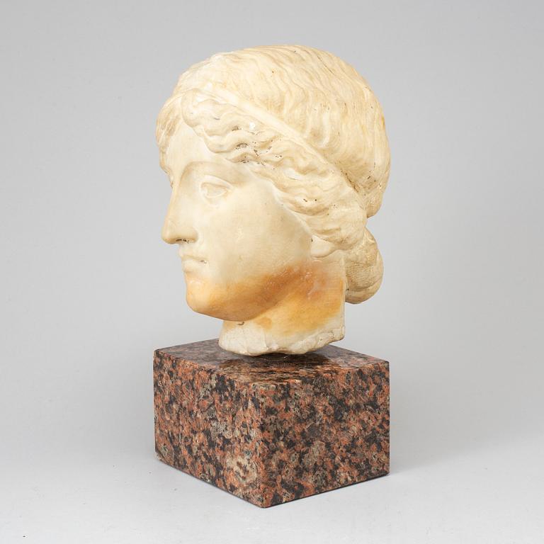 A 20th century marble bust.