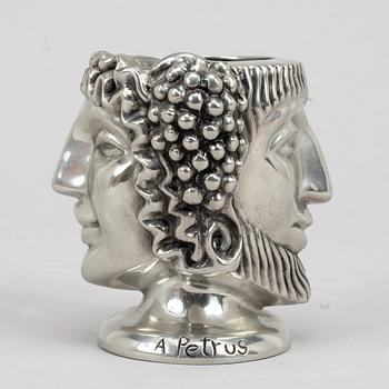 Anna Petrus, a "Janushuvud" pewter vase, for Firma Svenskt Tenn, Stockholm 2020.