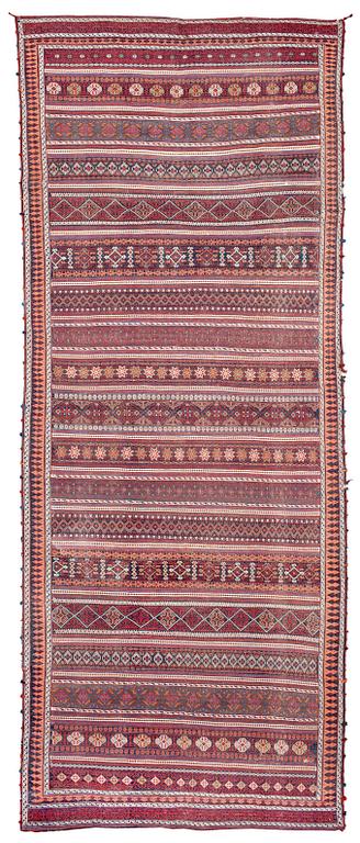 SEMI-ANTIQUE JAMSHIDI FLAT WEAVE.