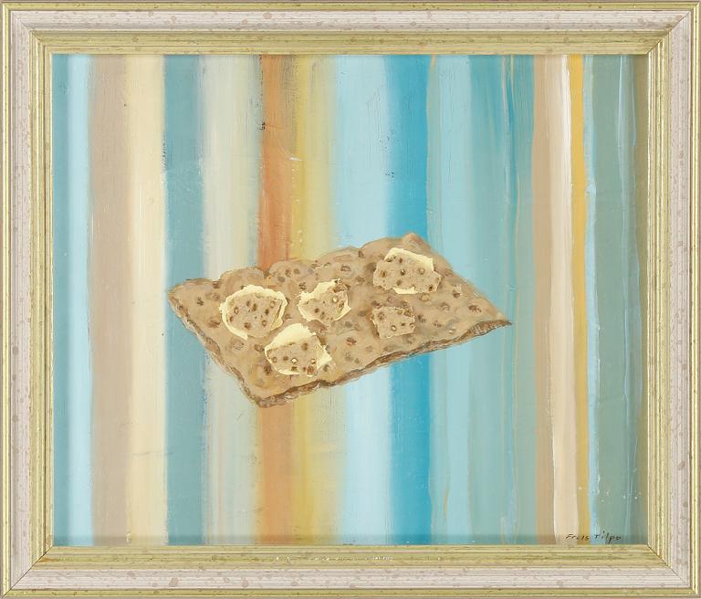 FRULS TILPO, blandteknik med collage. Signerad. Daterad 1997.