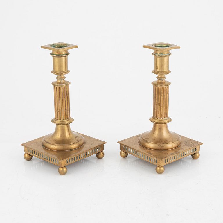 A Pair of Brass Candlesticks, Gusum.