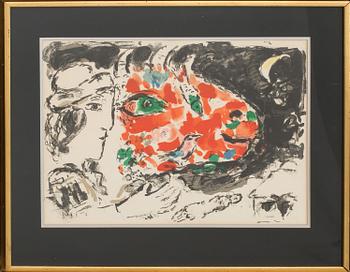 MARC CHAGALL, färglitografi, ej signerad.