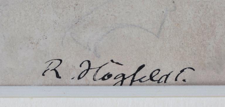ROBERT HÖGFELDT, akvarell, sign.