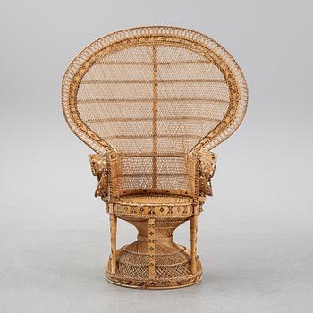 A rattan "Peacock chair", second half of the 20th century.