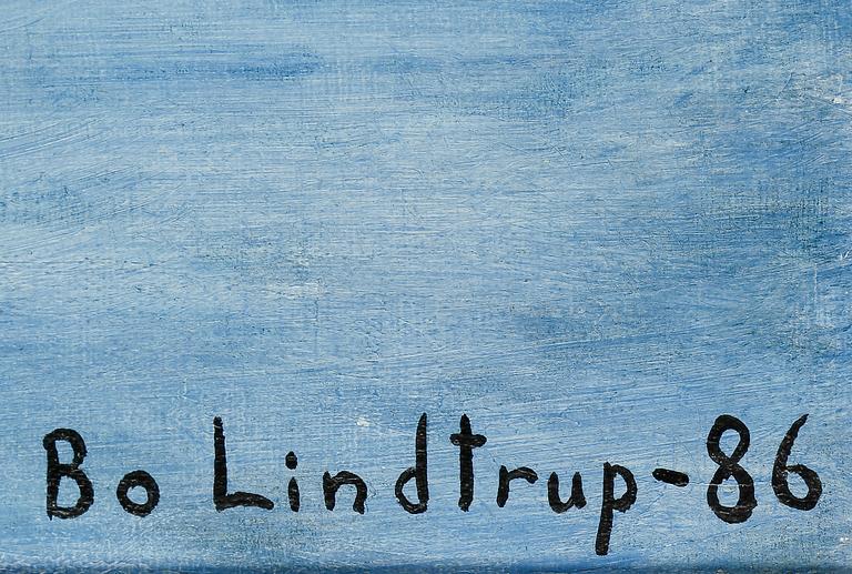 BO LINDTRUP, olja på duk. Signerad och daterad -86.