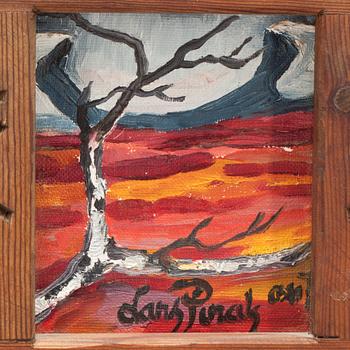 LARS PIRAK, olja på pannå, signerad.